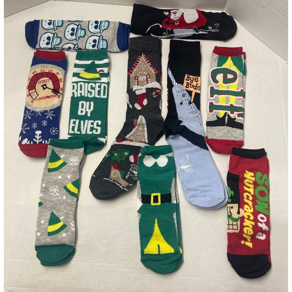 Buddy The Elf Men’s Socks 10 Pair New Without Tags